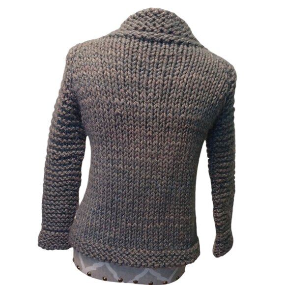 Hand Made Knit XS Grey/Multi Coloured Sweater 4928 - Picture 4 of 9
